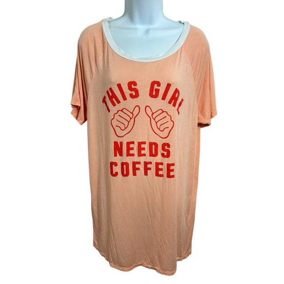 Victoria's Secret PINK Super Soft Sleep Shirt Sz Small Coffee Pajamas Oversized - Picture 8 of 8